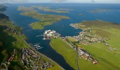 Scalloway Harbour from above. Photo: SIC/John Coutts