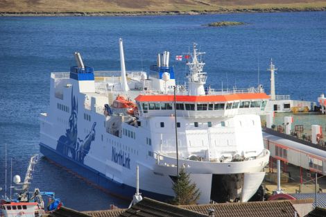 Serco NorthLink passenger vessel MV Hrossey at Holmsgarth. Photo: Lerwick Port Authority.