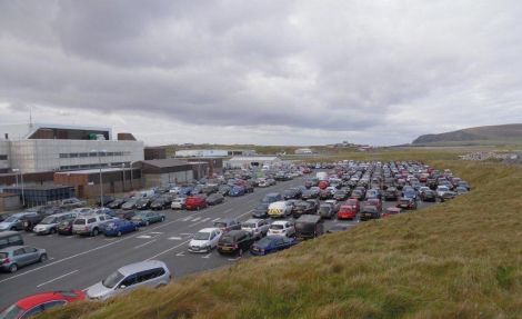 Sumburgh Airport car park.