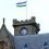 Lerwick Town Hall flying the #suffragette100 flag on Thursday to demonstrate Shetland Islands Council's support of International Women's Day. Photo: SIC