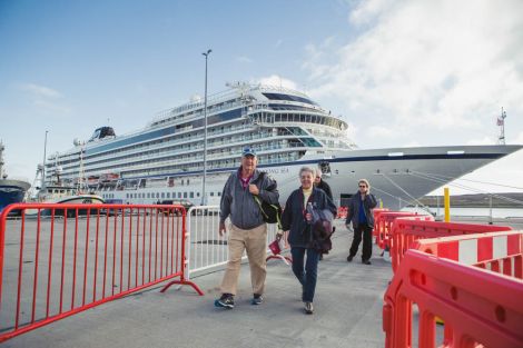 Lerwick Harbour’s Mair’s Pier provides additional berthing capacity for mid-sized cruise ships. Photo: Calum Toogood/Lerwick Port Authority.