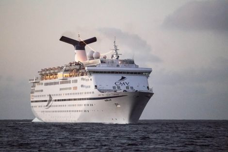 The Magellan cruise ship, the first of around 90 expected in Lerwick during 2018. Photo: Malcolm Younger/Millgaet Media.