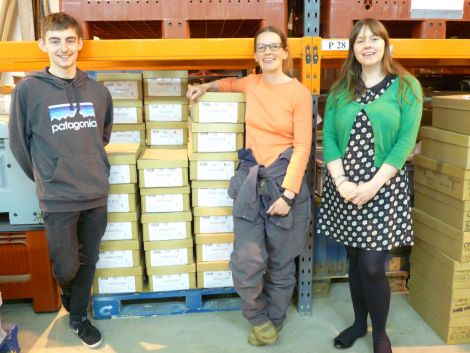 Project team members Lewis Murray, Samantha Dennis and Tracey Hawkins.