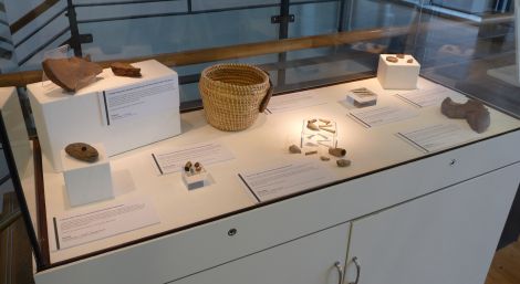 The 'team treasures' display case.