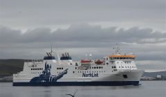 The Hrossey leaving Lerwick. Photo: Hans J Marter/Shetland News