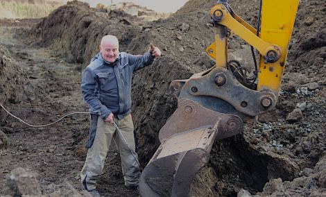 Pizzeria entrepreneur Henry MacColl is confident to have the eatery open before Christmas. Photo: Hans J Marter/Shetland News