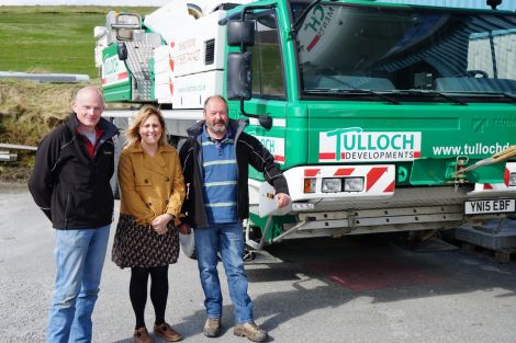 Tulloch Development directors George Smith (left) and Frank Tulloch with Mind Your Head project manager Anouska Civico.