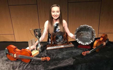 Emma Leask - 2018 Young Fiddler of the Year. Photo: Melvyn Leask