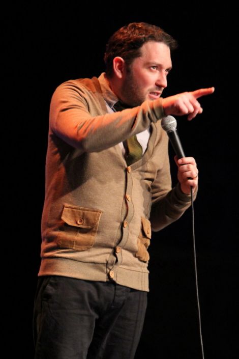 Jon Richardson on stage in Lerwick on Saturday. Photo: Davie Gardner