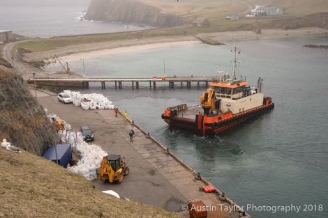 Shipments have arrived in Fair Isle from Orkney. Photo: Austin Taylor