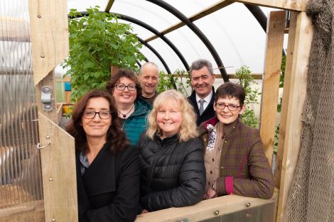 Left to right: Charlotte Wright, HIE chief executive; Margaret Roberts (Nortenergy director); Maree Hay (Northmavine Community Development Company’s Project Officer); L-R BACK Rachel Hunter HIE; Stuart Balfour (Nortenergy director); Lorne Crerar, HIE Chairman. Photo: Ben Mullay/HIE