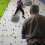 The climbing wall in use. Photos: Kevin Learmonth