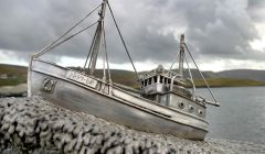 The Shetland Bus memorial in Scalloway. Photo: Shetland News