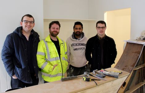 The team behind The String, from left to right: Matthew Adam, Magnus Stout, Akshay Borges and Neil Riddell. Photos: Chris Cope/Shetland News