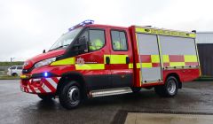 The new fire engine with the Conduct equipment on board. Photo: SFRS