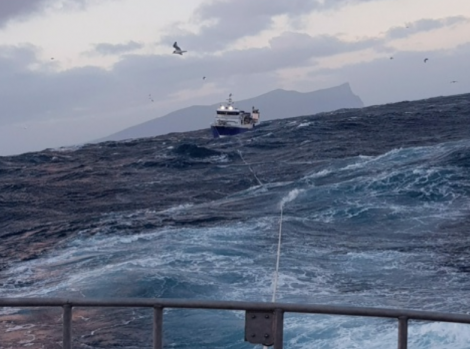 The Migdale being towed by the lifeboat. Photo: RNLI Aith