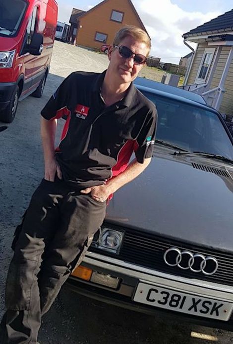 Sean Fillingham with his irreplaceable 1985 Audi Quattro.