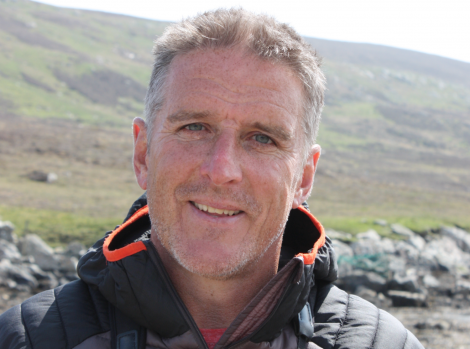 Iolo Williams at the Burwick beach on Thursday.