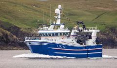 The new Tranquility arriving at Whalsay. Photos: Ivan Reid