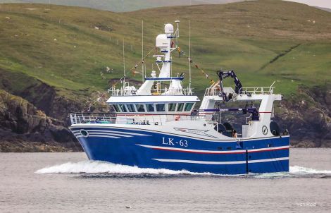 The Tranquliity arriving at Whalsay on Sunday. Photos: Ivan Reid