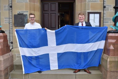 Newly elected MSYP Dylan Morrish (right) with sitting MSYP Sonny Thomason.