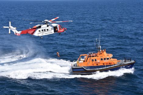 Mark Berry captured this striking image of a winching exercise which took place during the Lerwick lifeboat open day on 16 June.