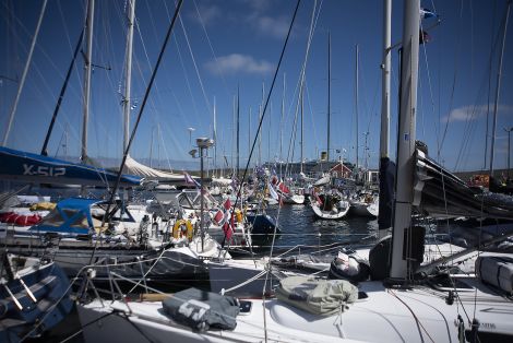 All 31 yachts participating in the Bergen - Shetland Race had arrived by Thursday evening. Photo: David Spence