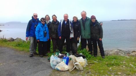 The group of eight who visited Shetland.