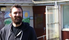 Valhalla Brewery owner Alistair Morgan outside his new premises at Voe. Photo: Hans J Marter/Shetland News