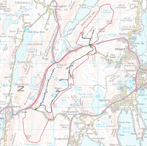 The proposed layout of the Mossy Hill wind farm.