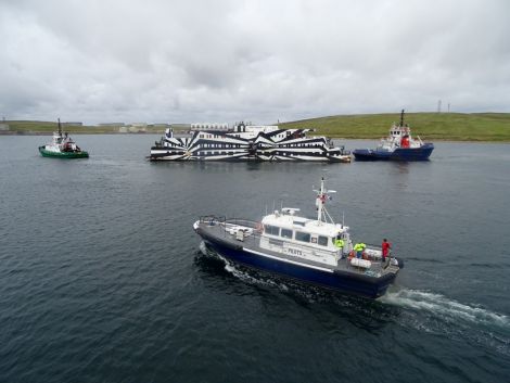 The Sans Vitesse on her way out of Shetland. Photo: John Bateson