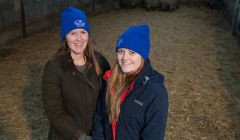 Aimee Budge on the right with sister Kirsty.