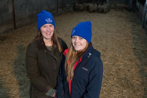 Aimee Budge on the right with sister Kirsty.