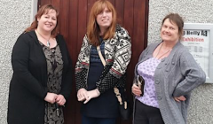 Three of the four women who attended the Up Helly Aa squad registration on Saturday, from left to right: Karrol Scott, Zara Pennington, Debra Nicolson.