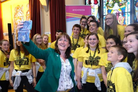 The BIG Takeover weekend has been launched by Maree Todd, Scottish Government minister for children and young people, at Lerwick Town Hall on Friday morning. Photo: SIC