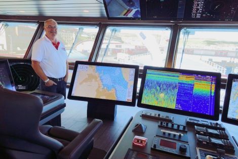 Bobby Polson in the Serene wheelhouse.