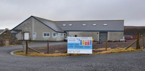 The water treatment works at Sandy Loch. Photo: Shetland News