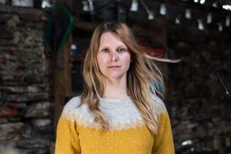 A tree yoke jumper by Alyssa Malcolmson, one of the designs featured in this year's Shetland Wool Week Annual.