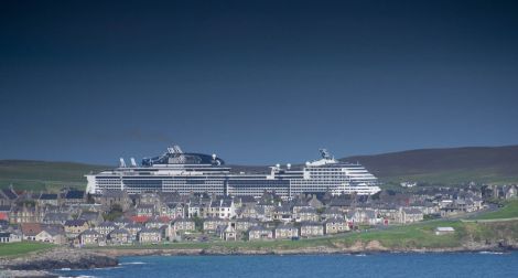 The Meraviglia in Lerwick this summer. Photo: LPA