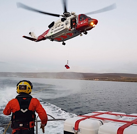 Search and rescue helicopter crew celebrates milestone | Shetland News
