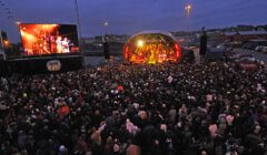 Abba tribute band performing at Holmsgarth last time the Tall Ships visited Lerwick in 2011.