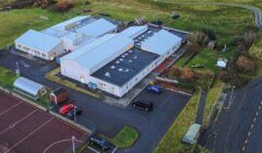 An aerial view of a school in ireland.