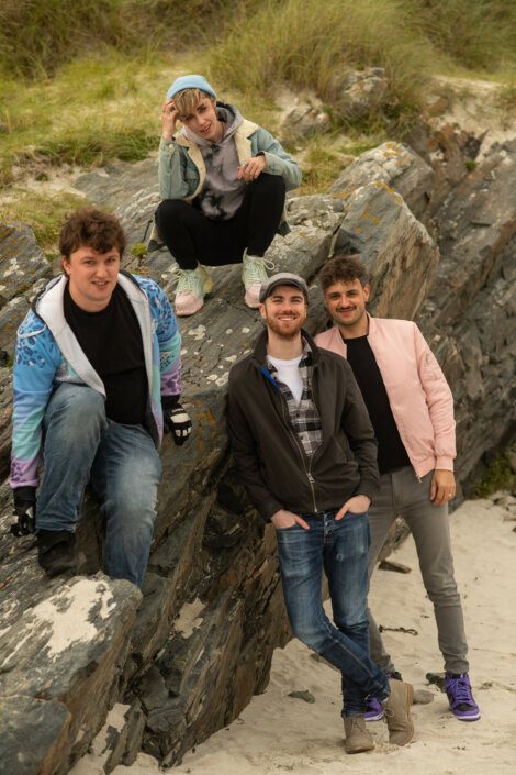 A group of people posing for a picture.