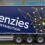 A blue truck with the words menzies distribution on it.