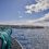 A fishing net in the water.