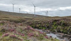 Wind turbines in the scottish highlands.