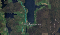 A satellite image of a lake in scotland.