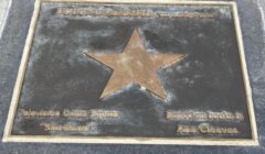 A plaque with a star on it.