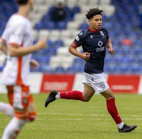 George Robesten appearing for Ross County against Dundee Utd on Saturday. Photo: Ken Macpherson