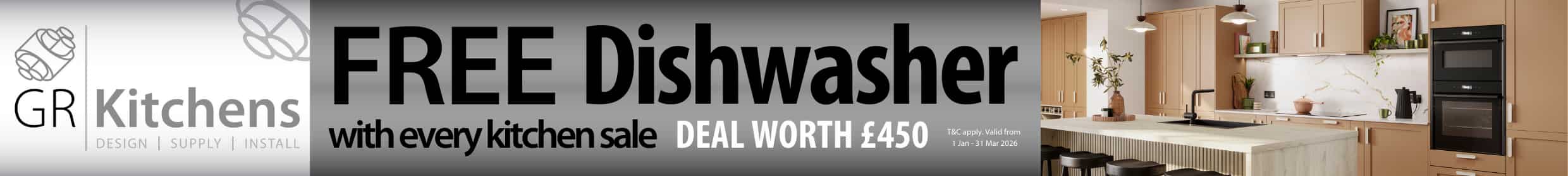 GR Kitchens - Free dishwasher with every kitchen